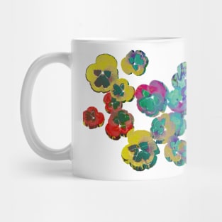 Abstract Collage of Pansies Mug